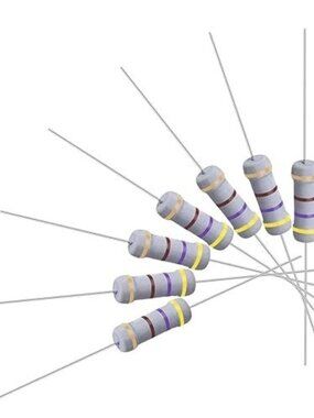 50PCS 470 Ohm Resistor 1W 5% Metal Oxide Film Axial Flame Proof